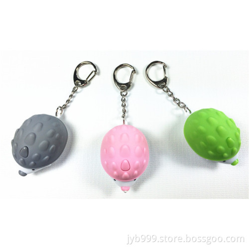 new cute designs animals shaped plastic hedgehog LED keychain